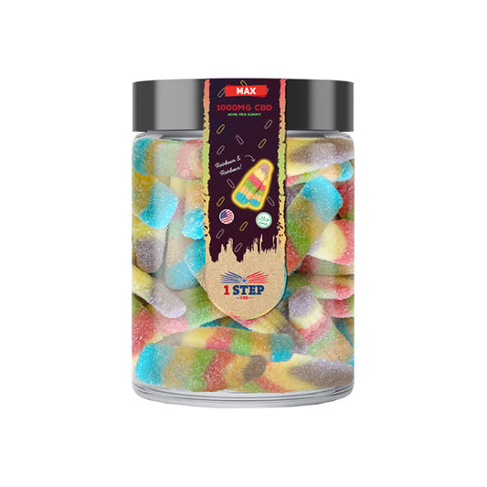 1 Step CBD Max Neon Gummies 1000mg (200g) (BUY 1 GET 1 FREE)