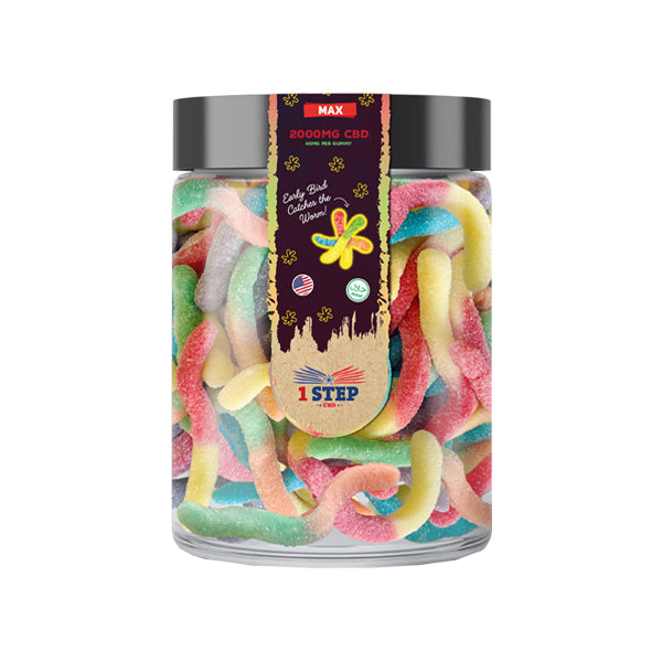 1 Step CBD Max Neon Gummies 2000mg (400g) (BUY 1 GET 1 FREE)