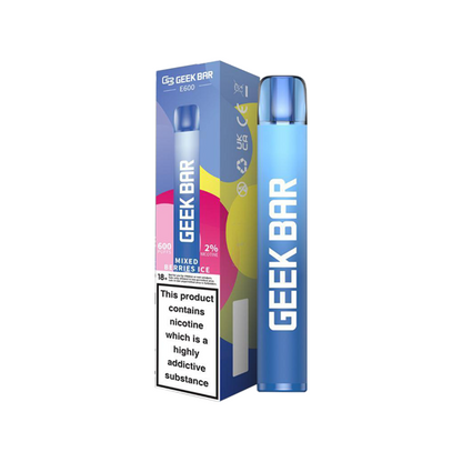 20mg Geekvape Geek Bar E600 Disposable Vape Device 600 Puffs