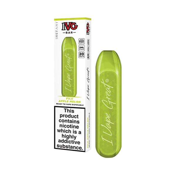 20mg I VG Bar 600 Puffs Disposable Vape