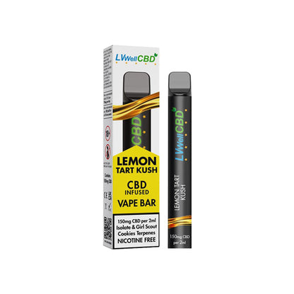 LVWell CBD 150mg Disposable CBD Vape Bar 600 Puffs