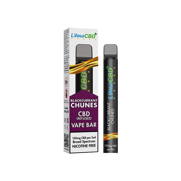 LVWell CBD 150mg Disposable CBD Vape Bar 600 Puffs