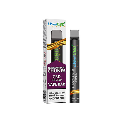 LVWell CBD 150mg Disposable CBD Vape Bar 600 Puffs