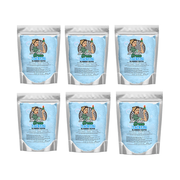 Lady Green 20mg CBD Blueberry Muffin Bath Salts - 6 Pack