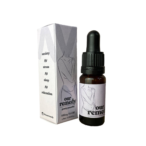 Our Remedy 500mg Natural CBD Oil 10ml - Pretty Peaceful