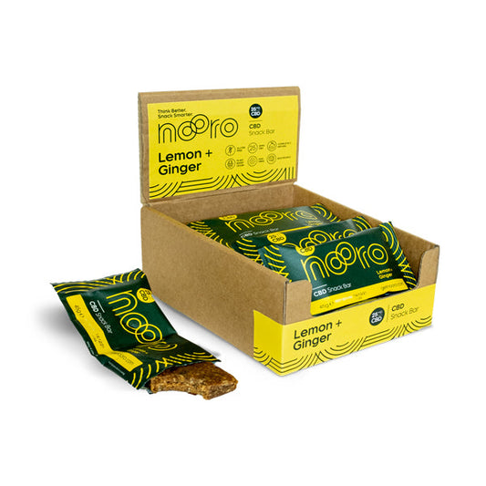 Nooro 25mg CBD Lemon & Ginger CBD Oat Bar - 45g