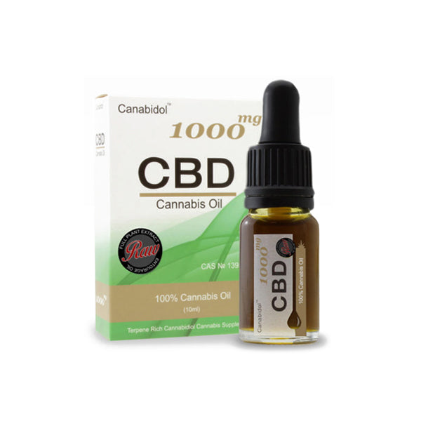 Canabidol 1000mg CBD Raw Cannabis Oil Drops 10ml