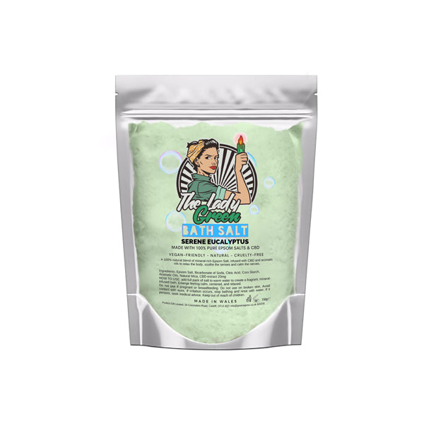 Lady Green 50mg CBD Serane Eucalyptus Bath Salts - 500g