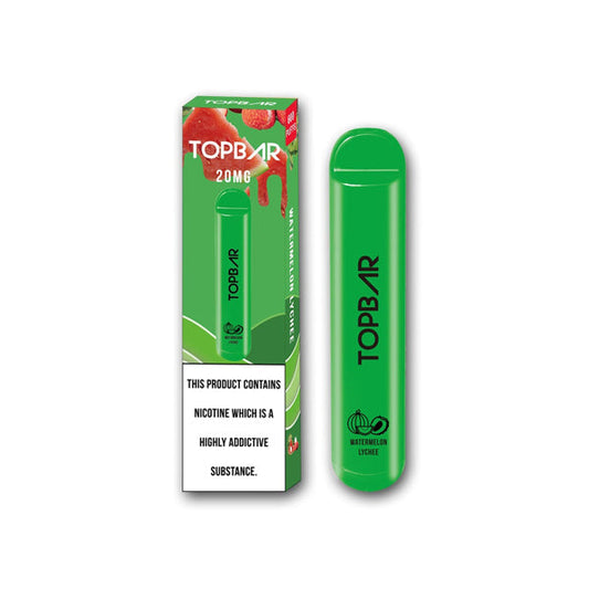 20mg Top Bar Disposable Vape Pod 600 Puffs