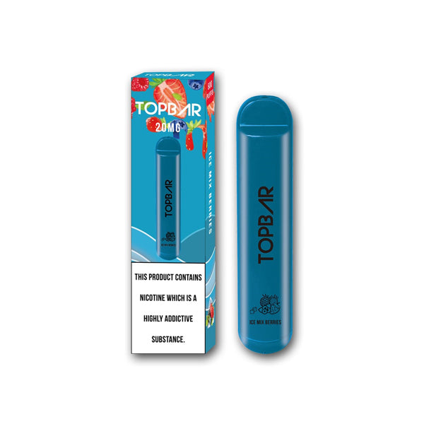 20mg Top Bar Disposable Vape Pod 600 Puffs