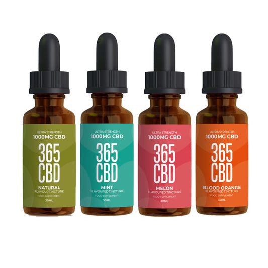 365CBD Flavoured Tincture Oil 1000mg CBD 30ml