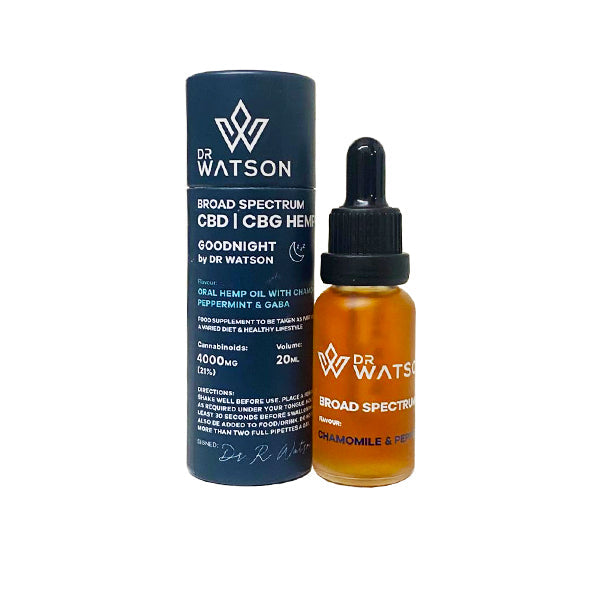 Dr Watson 3000mg CBD + CBG Broad Spectrum Oil 20ml - Relief