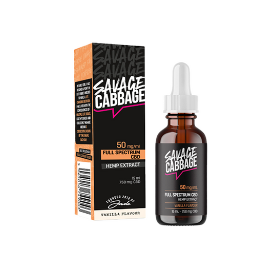 Savage Cabbage 750mg CBD Oil Vanilla 15ml