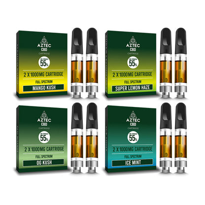 Aztec CBD 2 x 1000mg Cartridge Kit - 1ml