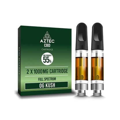 Aztec CBD 2 x 1000mg Cartridge Kit - 1ml