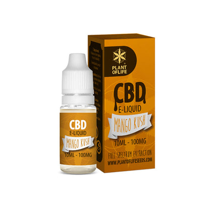 Plant Of Life 100mg CBD Vaping Liquid 10ml (50PG/50VG)