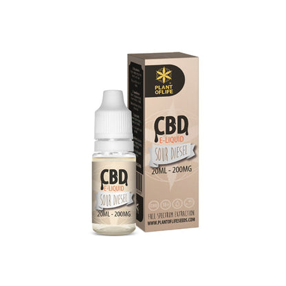 Plant Of Life 200mg CBD Vaping Liquid 20ml (50PG/50VG)