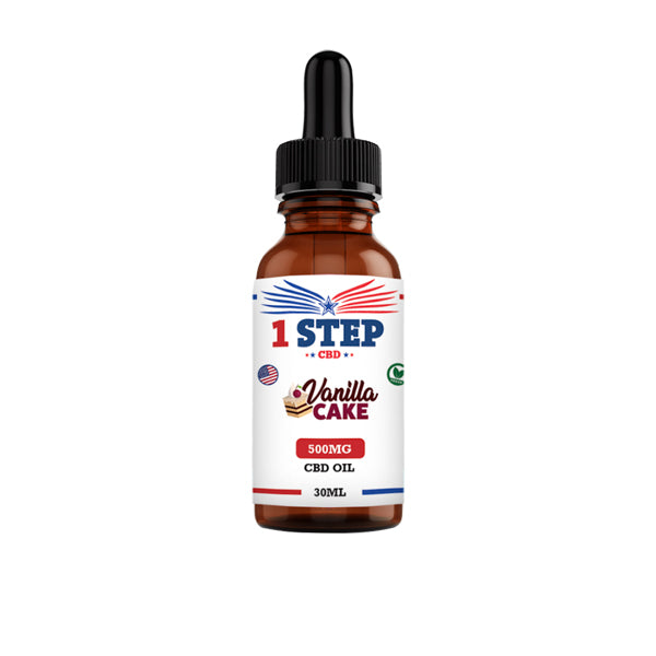 1 Step CBD 500mg CBD Flavoured Oil 30ml (BUY 1 GET 1 FREE)