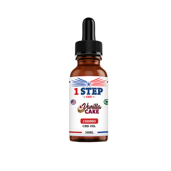 1 Step CBD 1500mg CBD Flavoured Oil 30ml (BUY 1 GET 1 FREE)