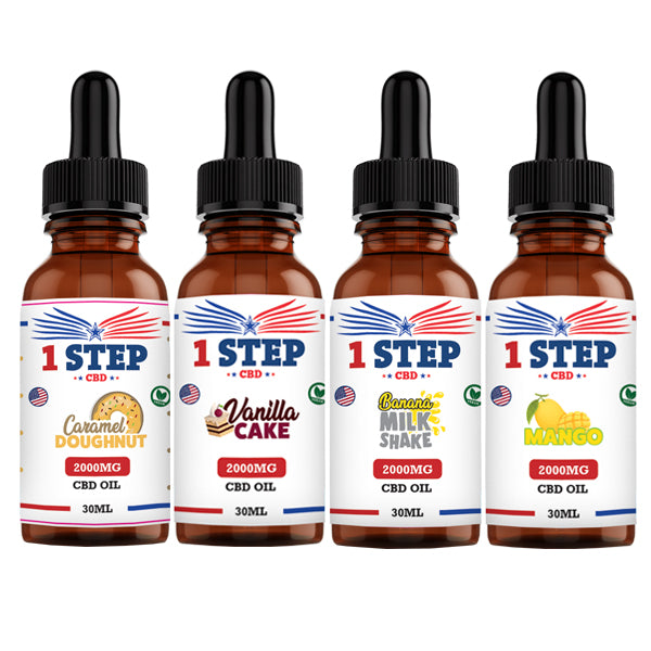 1 Step CBD 2000mg CBD Flavoured Oil 30ml (BUY 1 GET 1 FREE)