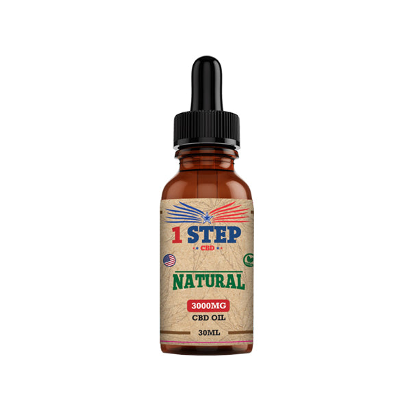 1 Step CBD 3000mg Natural Oil 30ml (BUY 1 GET 1 FREE)