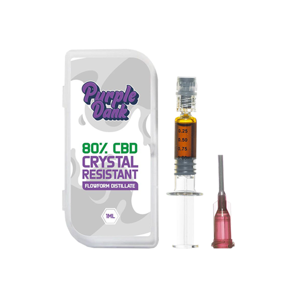 Purple Dank 80% CBD Crystal Resistant Flowform Distillate - 1ml